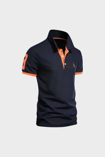 Poloshirt Herren Kurzarm mit Kontrastkragen