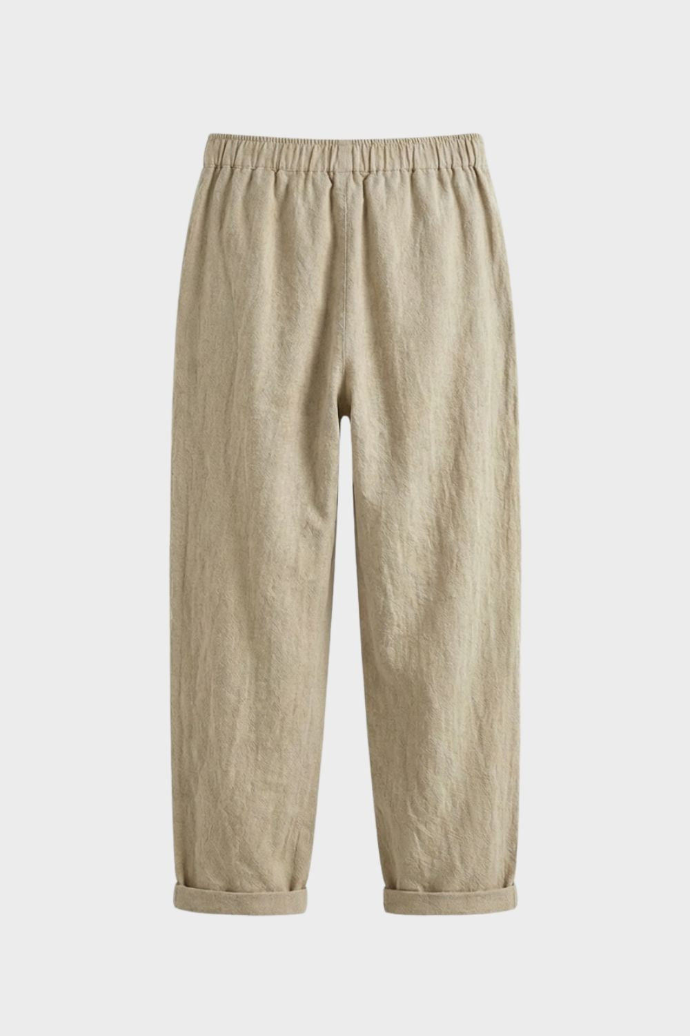 Stoffhose Damen mit Gummibund und Geradem Bein