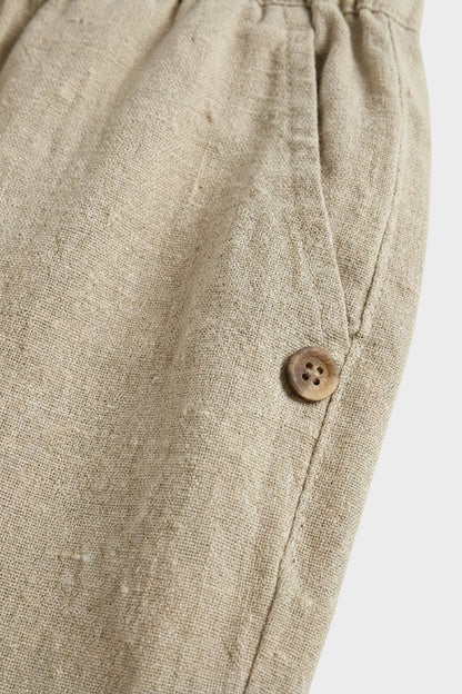 Stoffhose Damen mit Gummibund und Geradem Bein