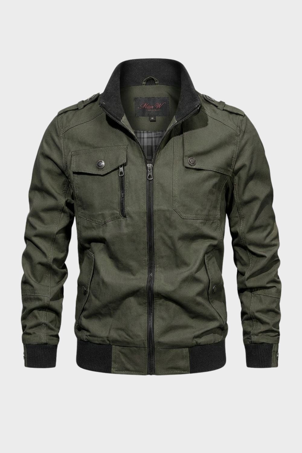 Herren Jacke mit Reißverschluss und Stehkragen