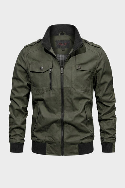 Herren Jacke mit Reißverschluss und Stehkragen