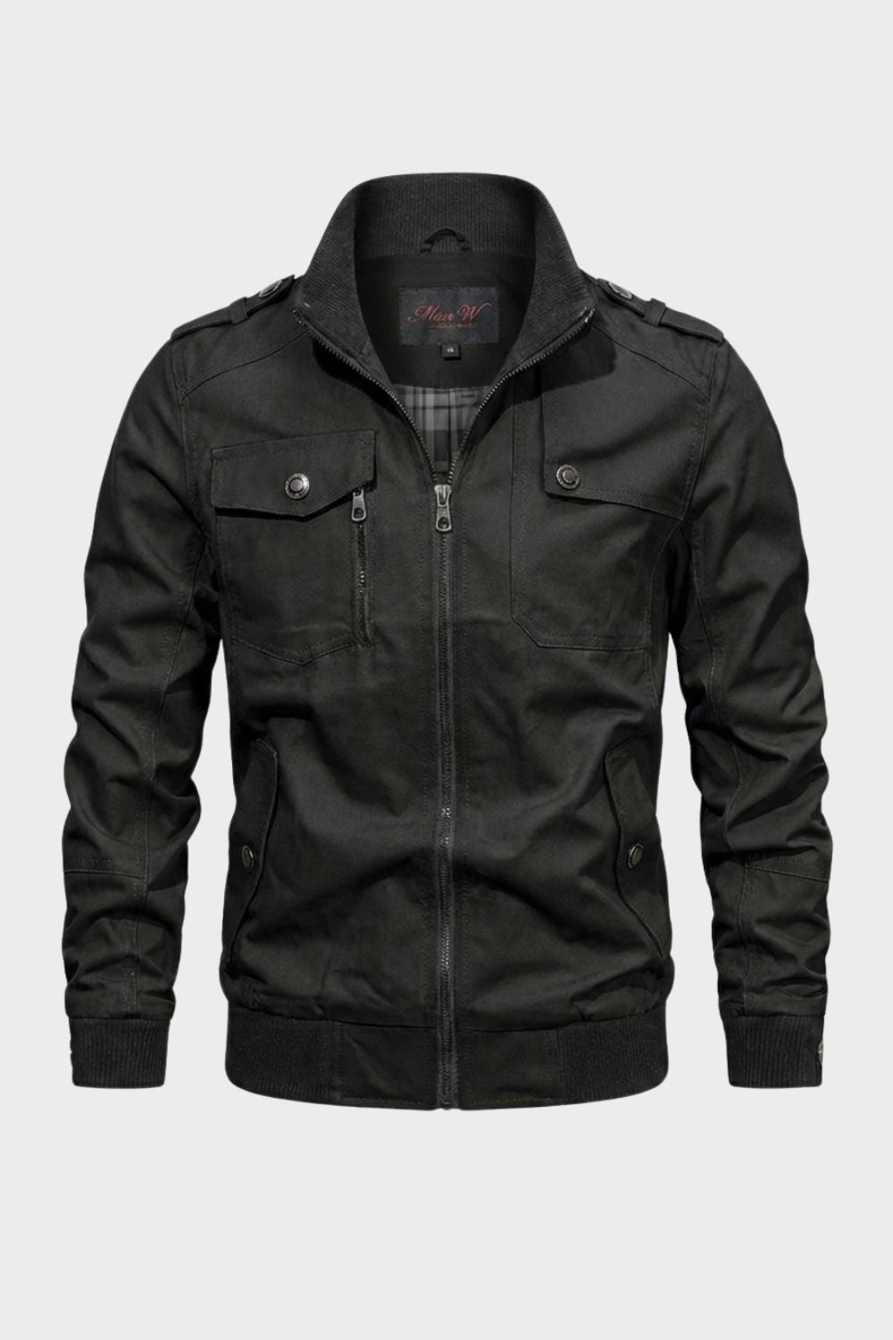 Herren Jacke mit Reißverschluss und Stehkragen