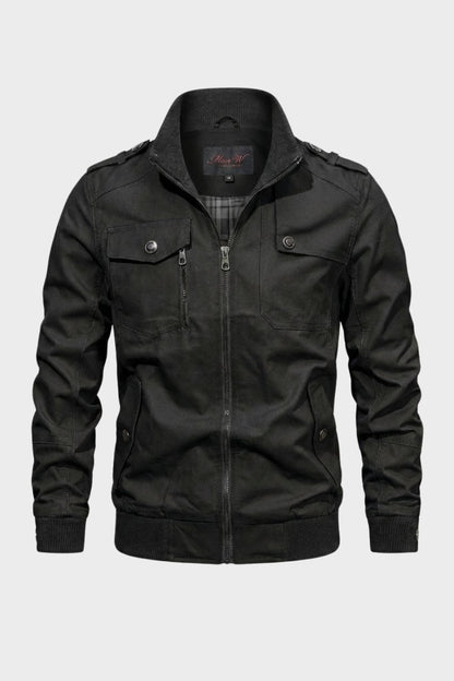 Herren Jacke mit Reißverschluss und Stehkragen