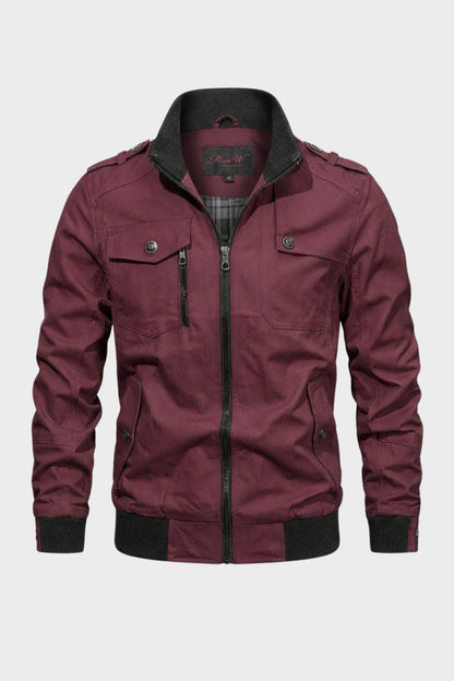Herren Jacke mit Reißverschluss und Stehkragen