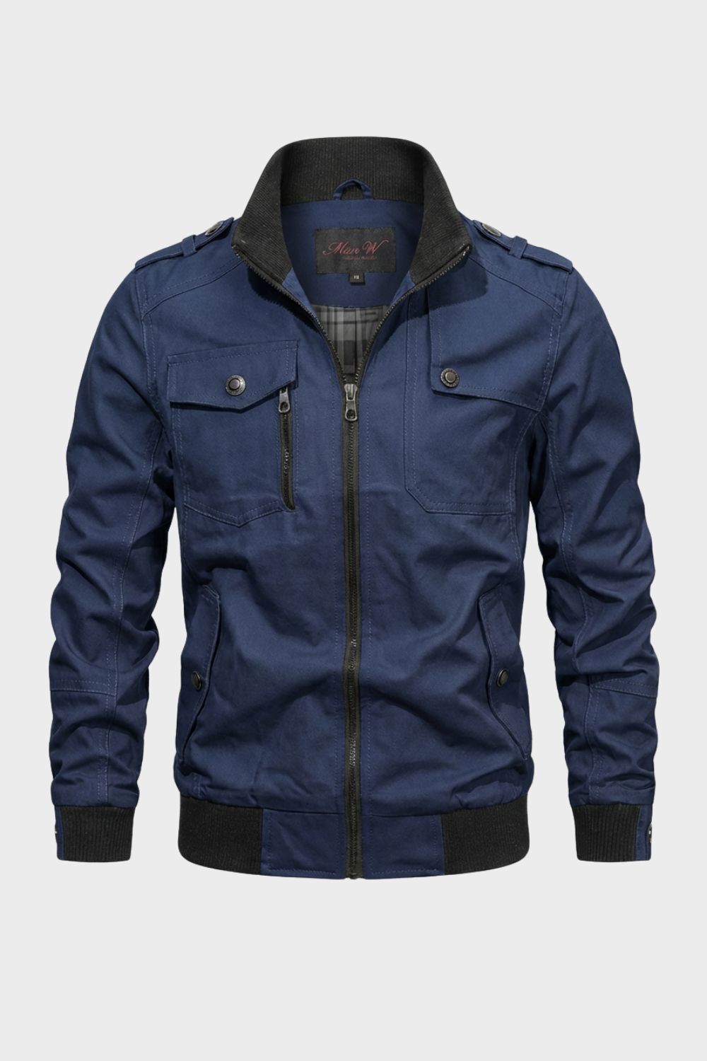 Herren Jacke mit Reißverschluss und Stehkragen