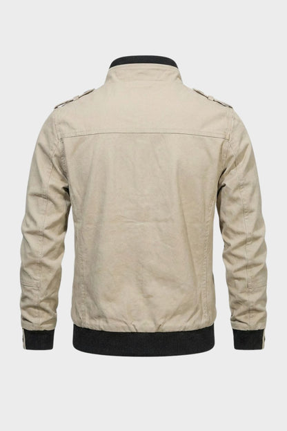 Herren Jacke mit Reißverschluss und Stehkragen