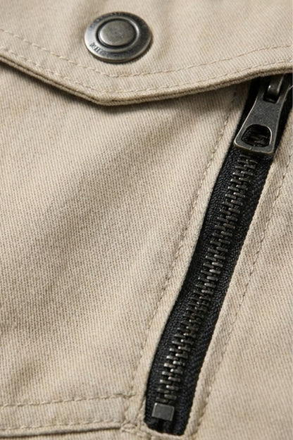 Herren Jacke mit Reißverschluss und Stehkragen