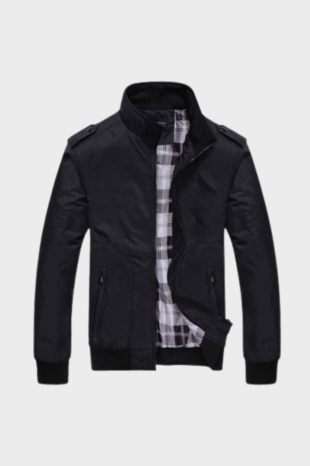 Jacke Herren mit Reißverschluss und Stehkragen