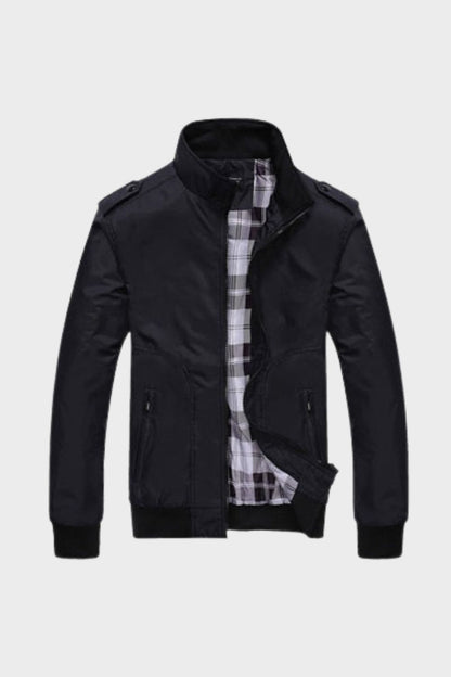 Jacke Herren mit Reißverschluss und Stehkragen