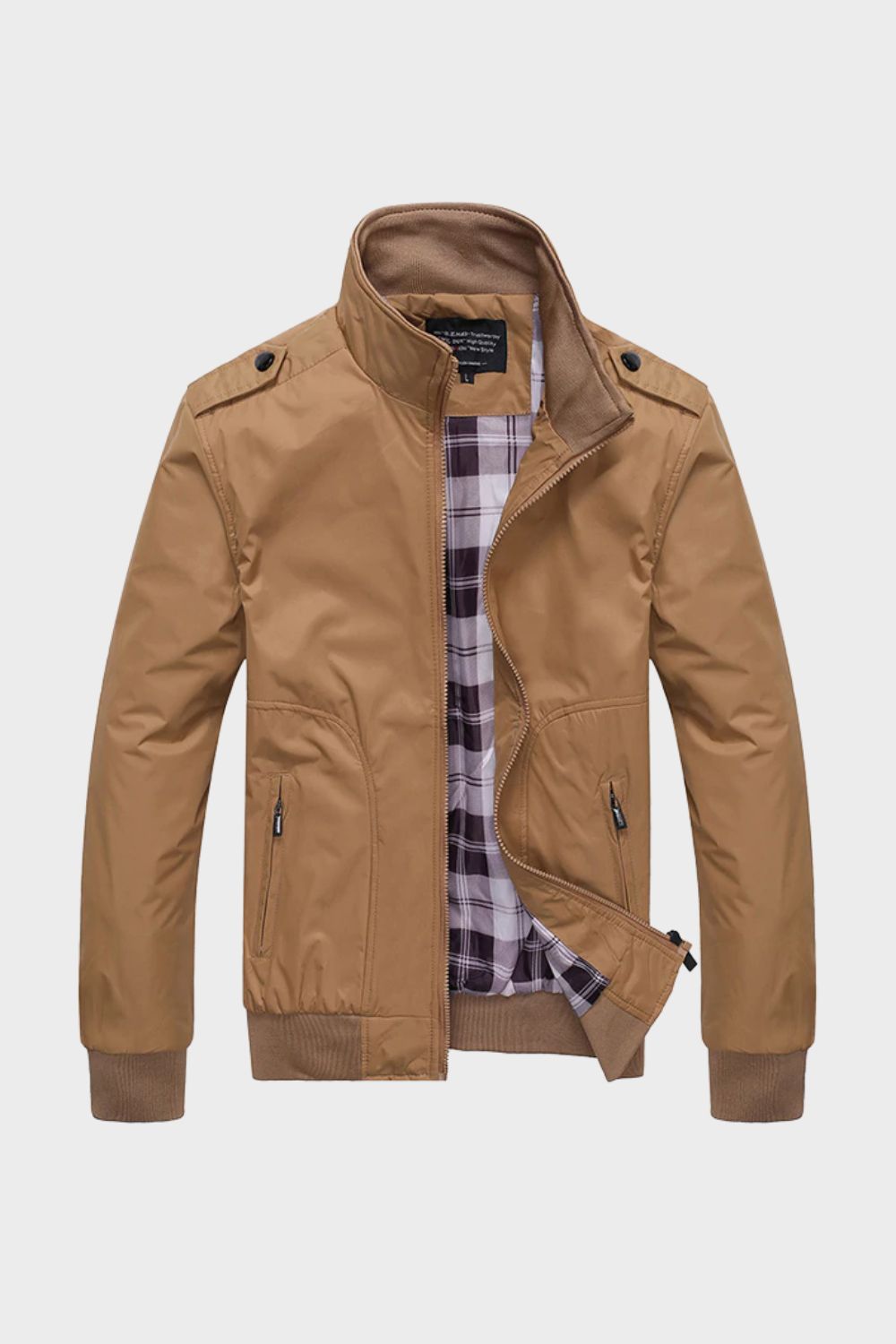Jacke Herren mit Reißverschluss und Stehkragen