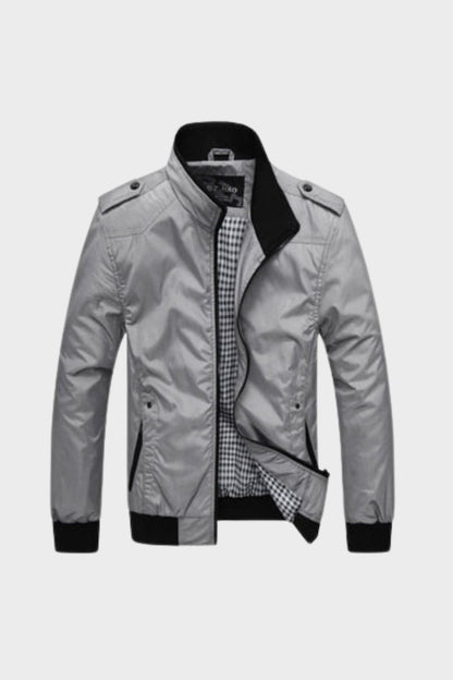 Jacke Herren mit Reißverschluss und Stehkragen