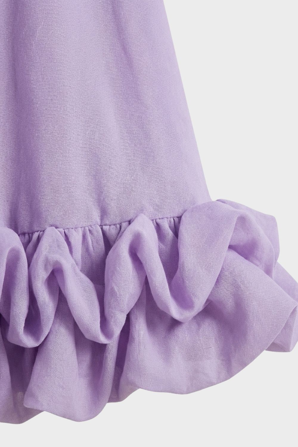 Midikleid Damen mit Trägern und Volant