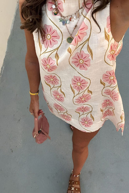 Kleid Damen Sommerkleid mit Blumenmuster