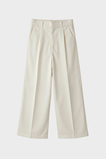 Stoffhose Damen Weite Hose mit Hoher Taille