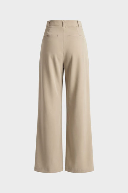 Stoffhose Damen Weite Hose mit Hoher Taille