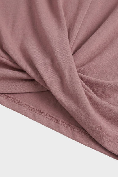 T-Shirt Damen V-Ausschnitt mit Knoten