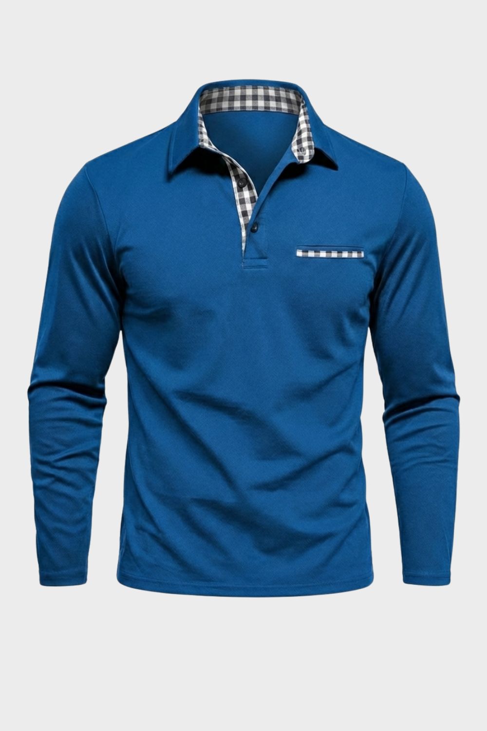Poloshirt Herren Langarm mit Kragen und Brusttasche