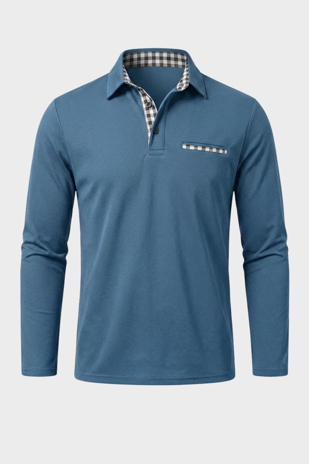 Poloshirt Herren Langarm mit Kragen und Brusttasche