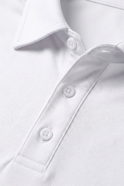 Herren Poloshirt Langarm mit Knopfleiste