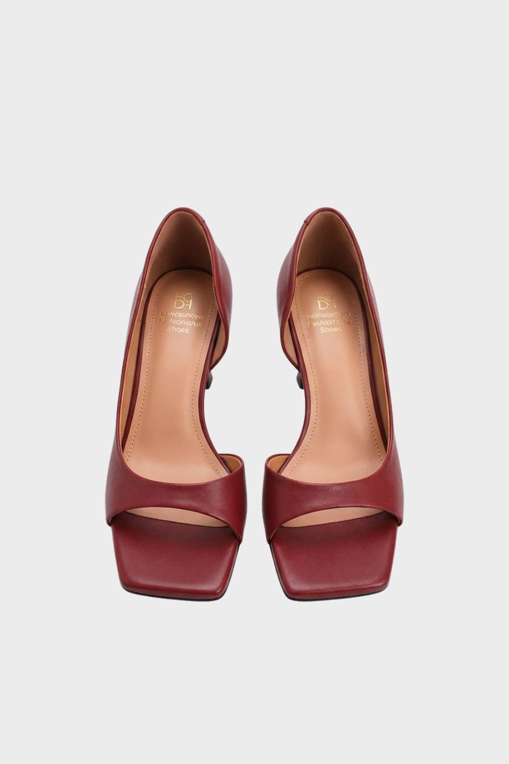 Damen Leder High Heels mit eckiger Spitze