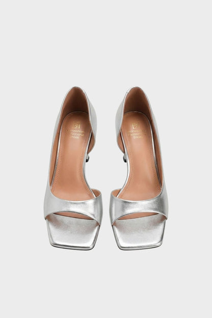 Damen Leder High Heels mit eckiger Spitze