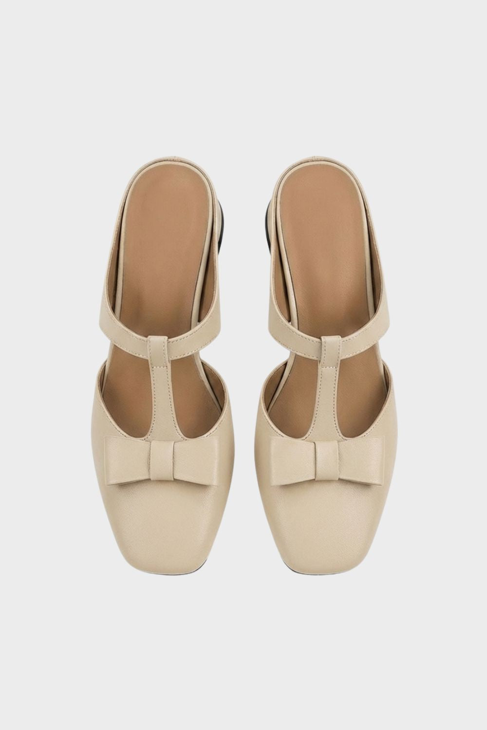Damen Mary Jane Pumps mit Schleife und eckiger Spitze