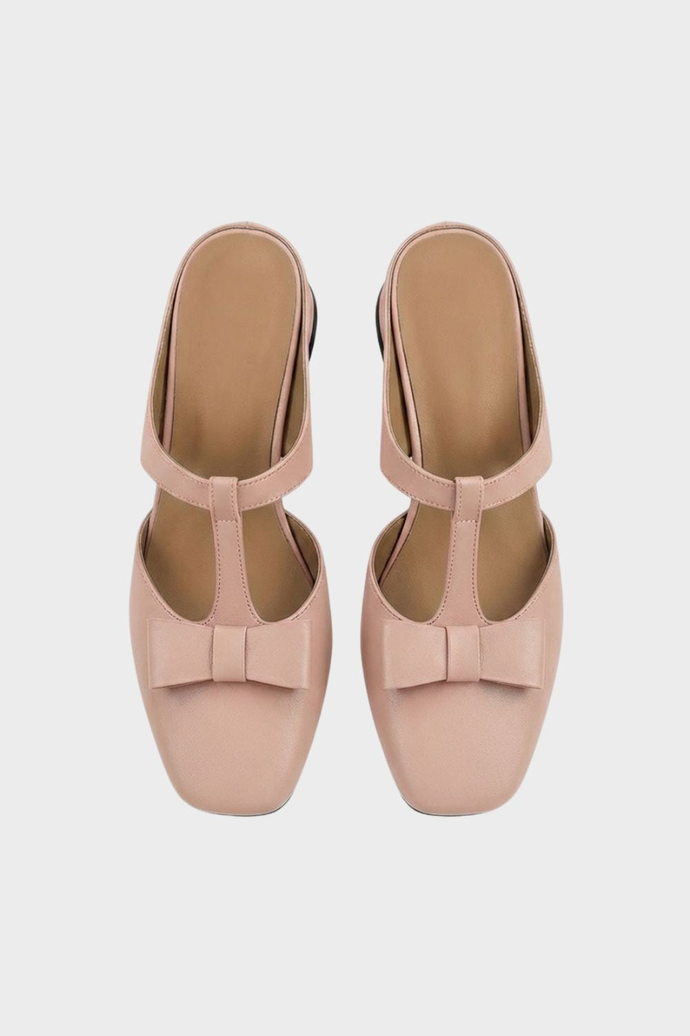 Damen Mary Jane Pumps mit Schleife und eckiger Spitze