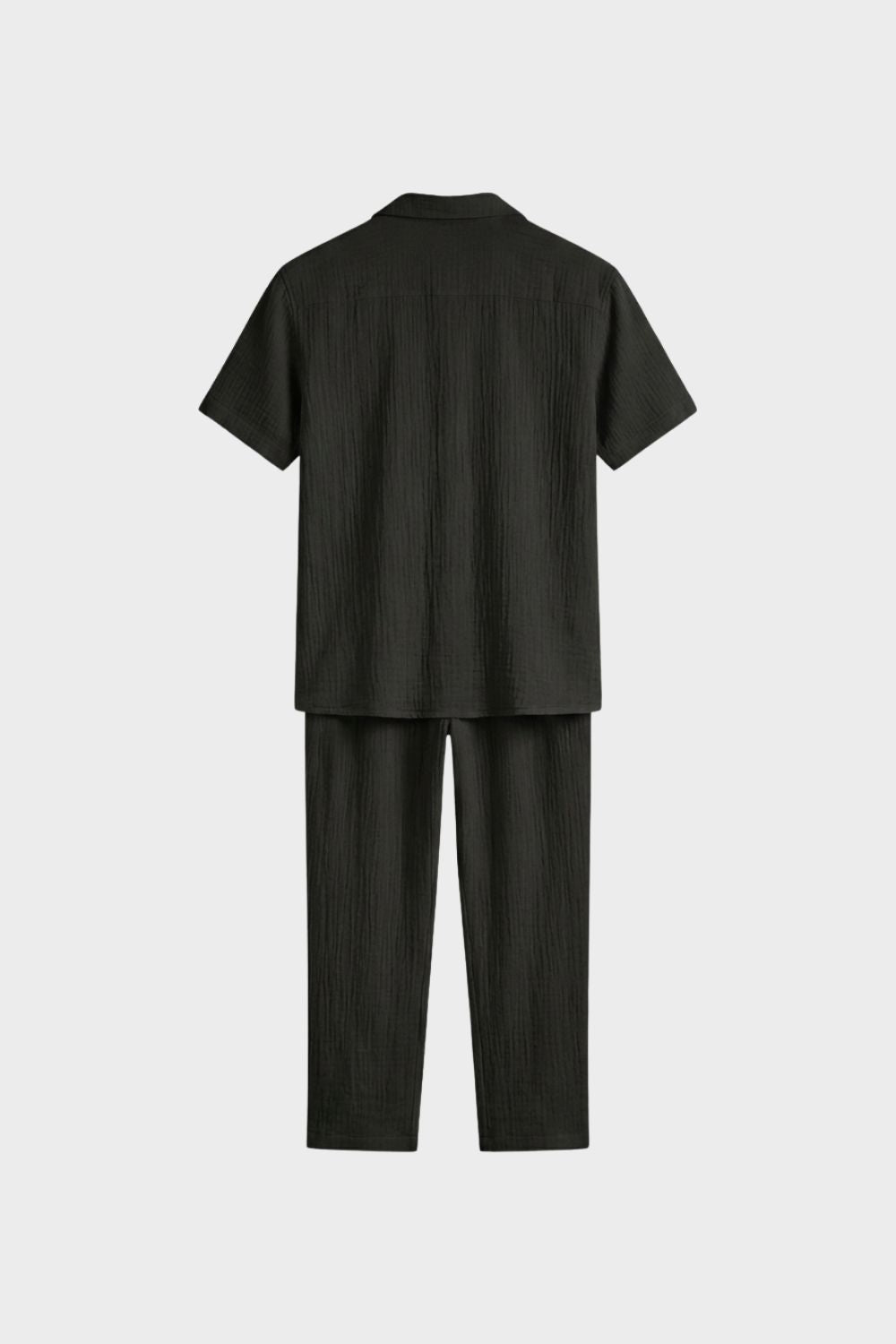 Herren Pyjama Set aus Baumwolle mit Kurzarm Hemd