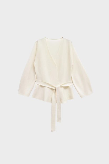 Damen Wickelbluse mit Gürtel und V-Ausschnitt