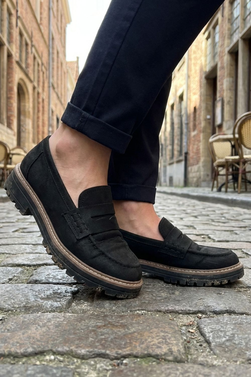 Damen Loafer mit Profilsohle