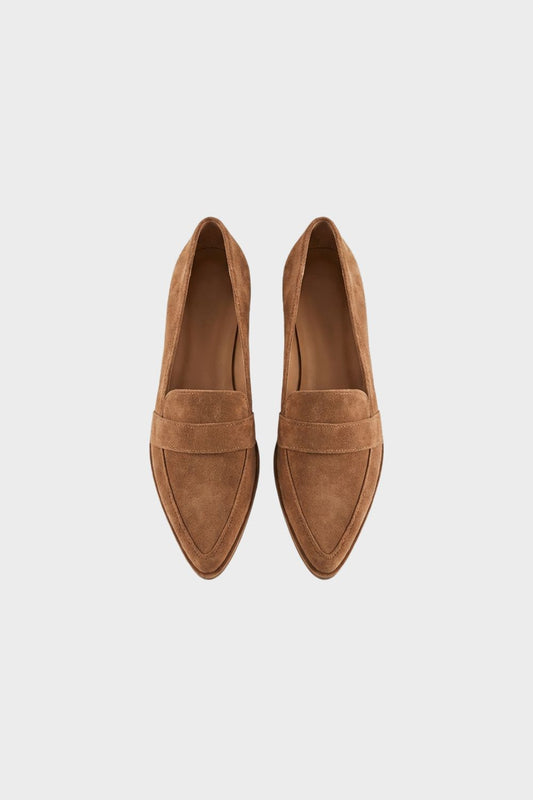 Penny Loafer Damen Spitz Wildleder – Elegante Slipper mit Absatz