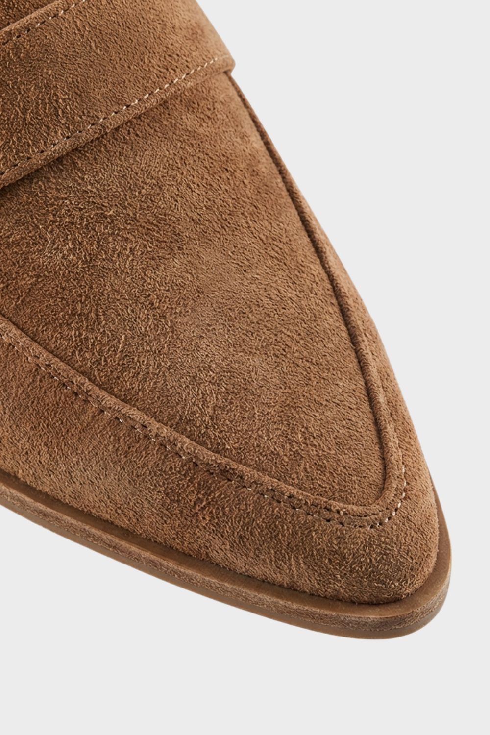 Penny Loafer Damen Spitz Wildleder – Elegante Slipper mit Absatz