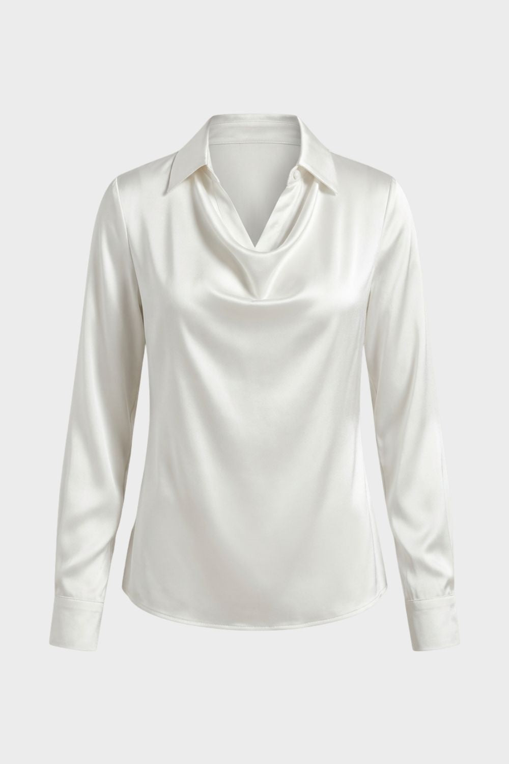Damen Satin Bluse – Wasserfall – Hauptansicht