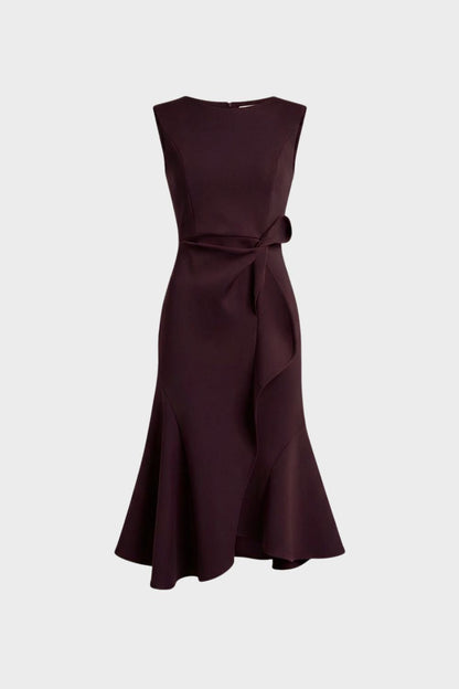 Damen Volant Midikleid – Cocktail – Side-Profile