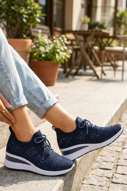 Damen Glitzer Sneaker | Mesh