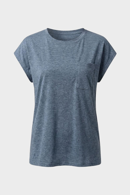 Damen Basic Tee – Loose Crew – Side-Profile