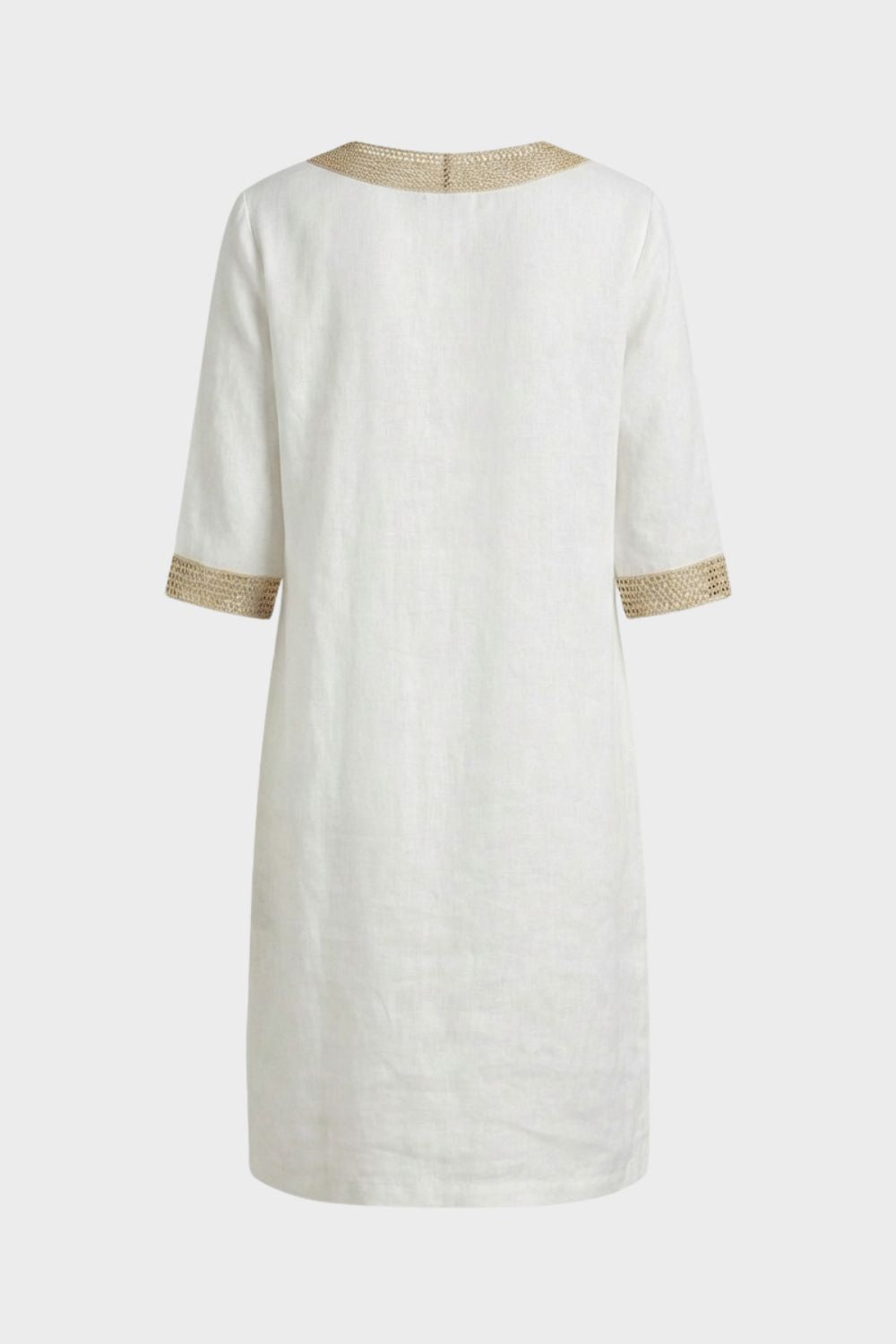 Kleid Damen V-Ausschnitt mit 3/4 Arm