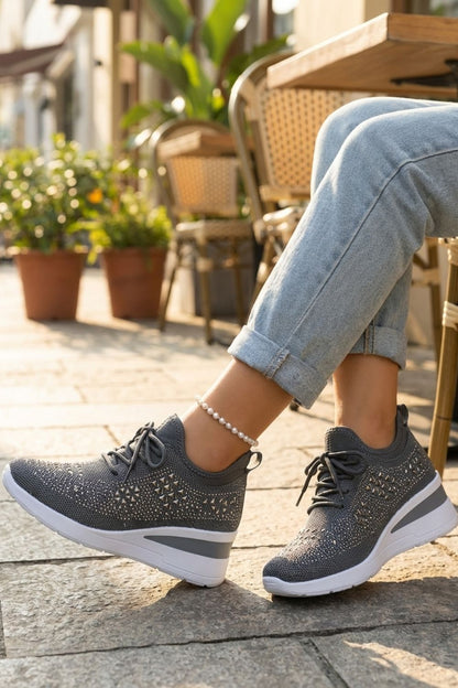 Damen Glitzer Sneaker | Mesh