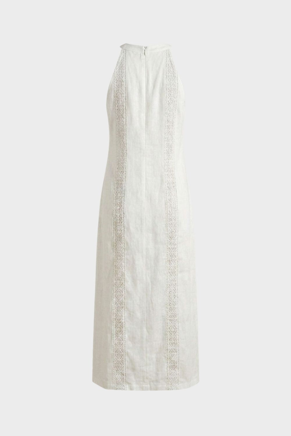 Damen Maxikleid | Stehkragen Ärmellos – Detail-Ansicht