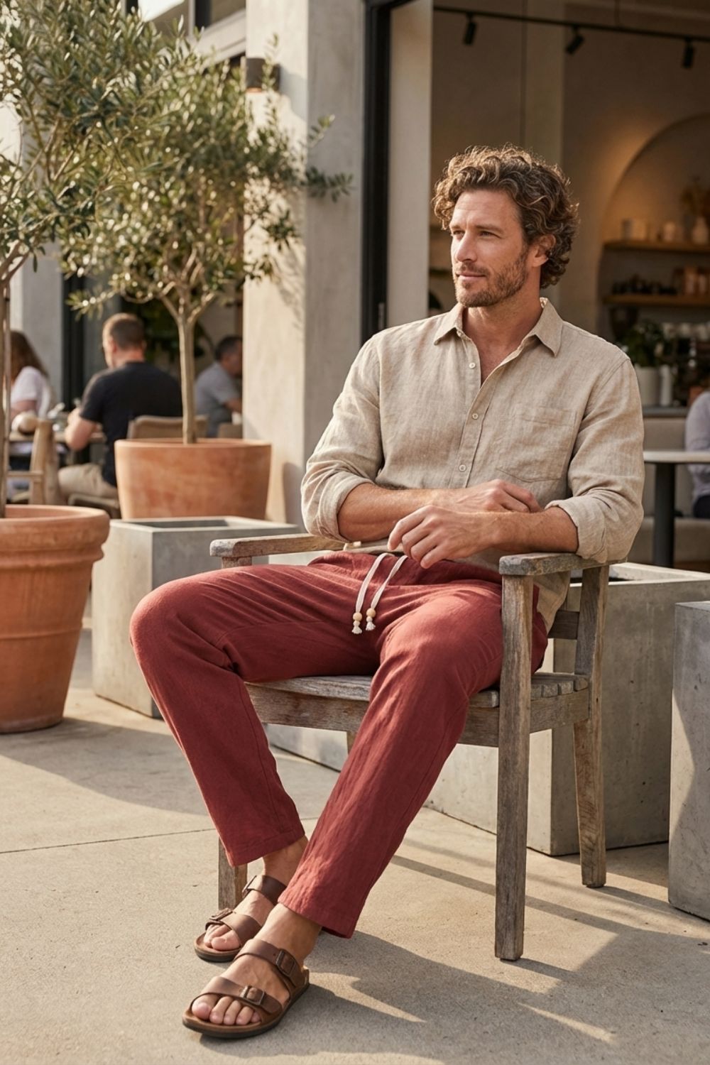 Herren Tapered Linenhose – Japan – Tragestil-Beispiel