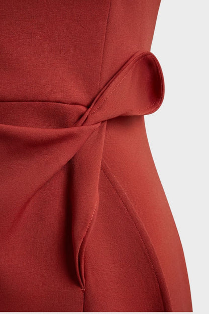 Damen Volant Midikleid – Cocktail – Profil-Ansicht