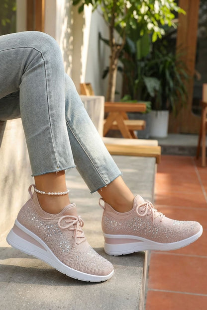Damen Glitzer Sneaker | Mesh