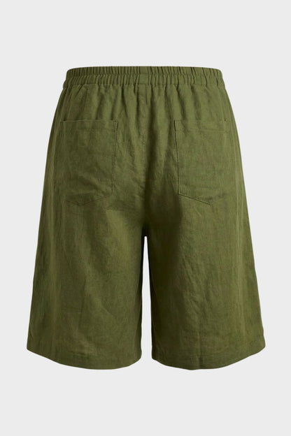 Damen Bermuda Shorts – Leinen – Detail-Ansicht