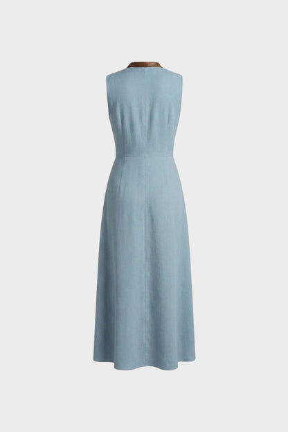 Damen Sommer Maxikleid | Taillengürtel – Detail-Ansicht
