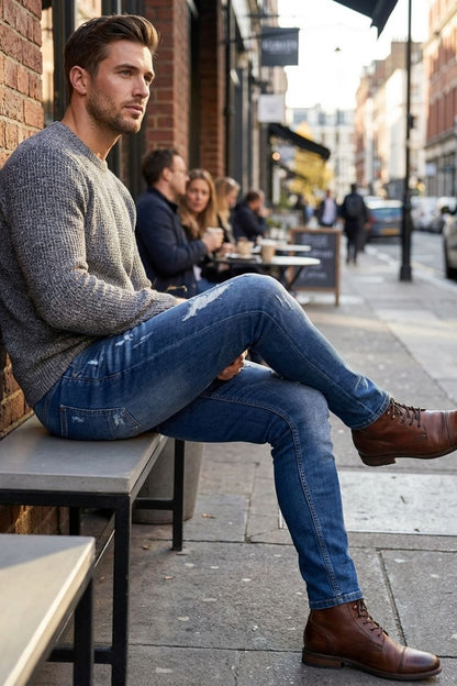 Herren Skinny Jeans – Ripped – Outfit-Look
