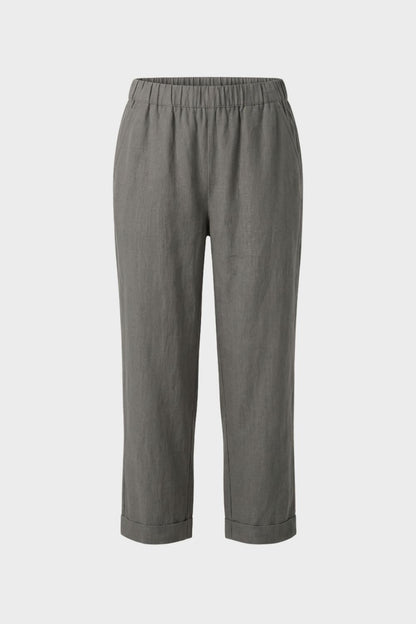 Damen Leinen Hose – 7/8 Loose – Lifestyle-Look