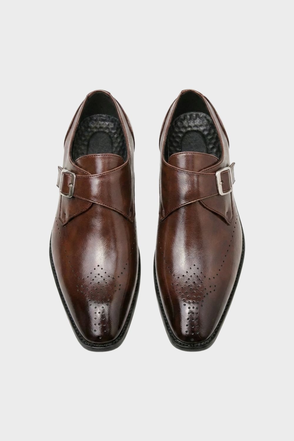Herren-Anzugschuhe mit Monk-Strap-Verschluss, flaches Profil | Monk-Strap