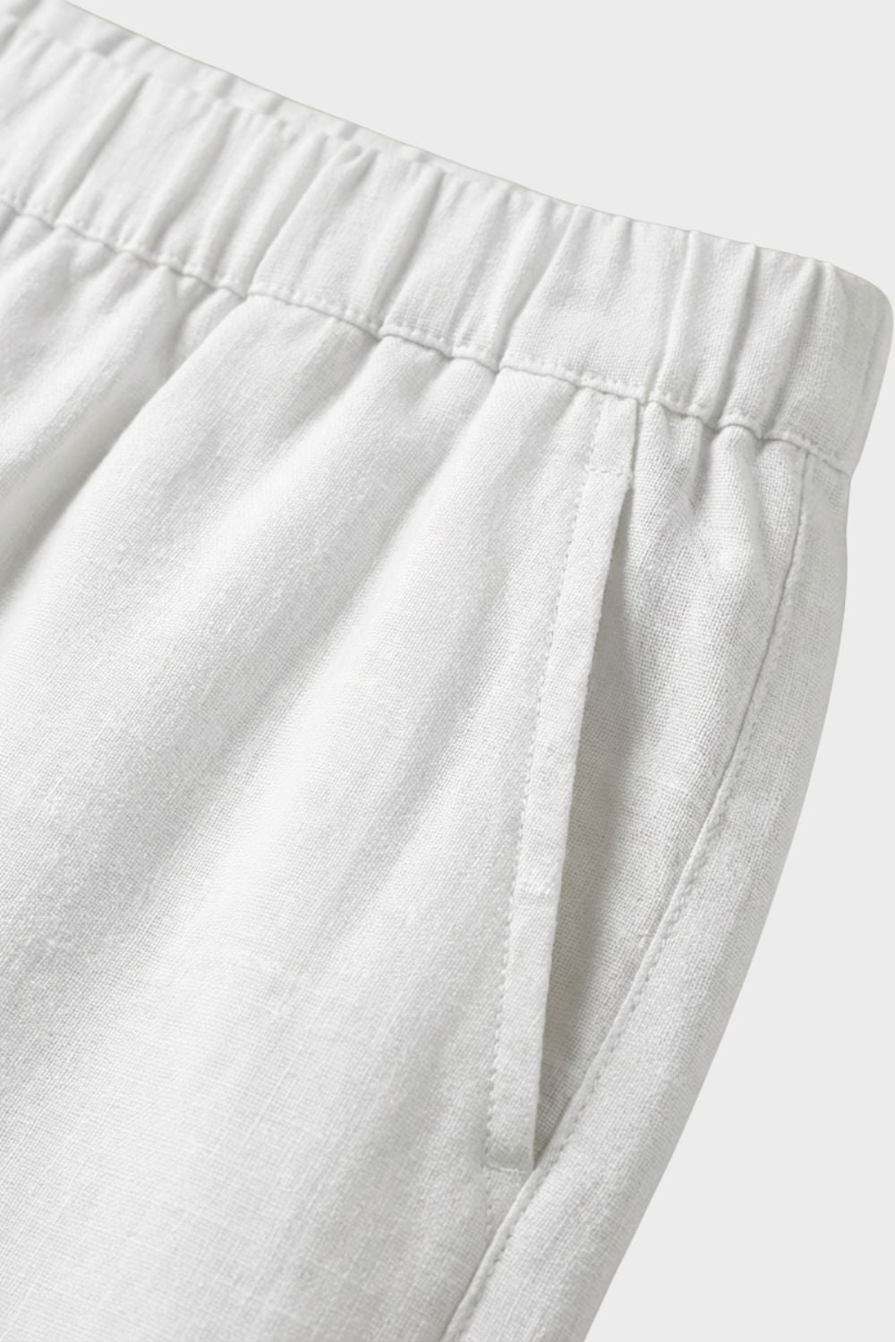 Damen Leinen Hose – 7/8 Loose – Profil-Ansicht