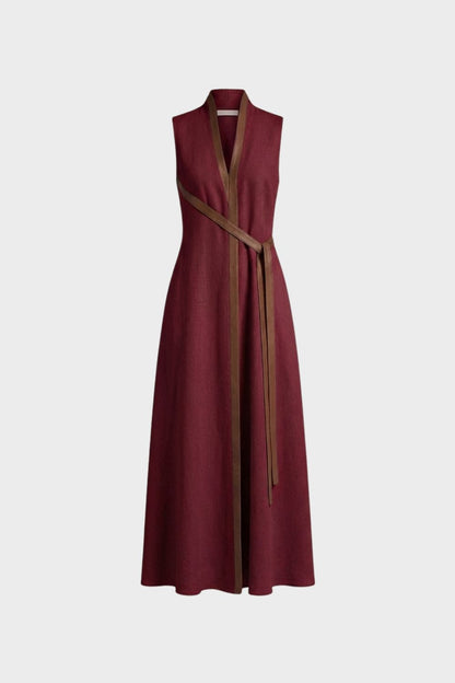 Damen Sommer Maxikleid | Taillengürtel – Lifestyle-Look