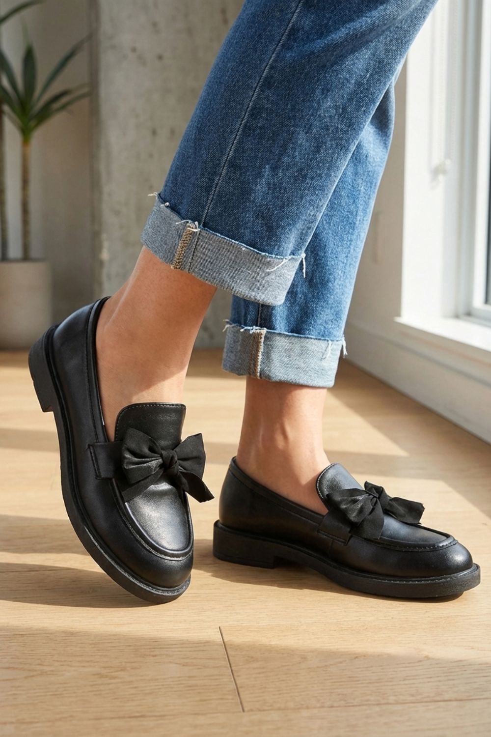 Damen Slip On Loafer | Schleifenverzierung
